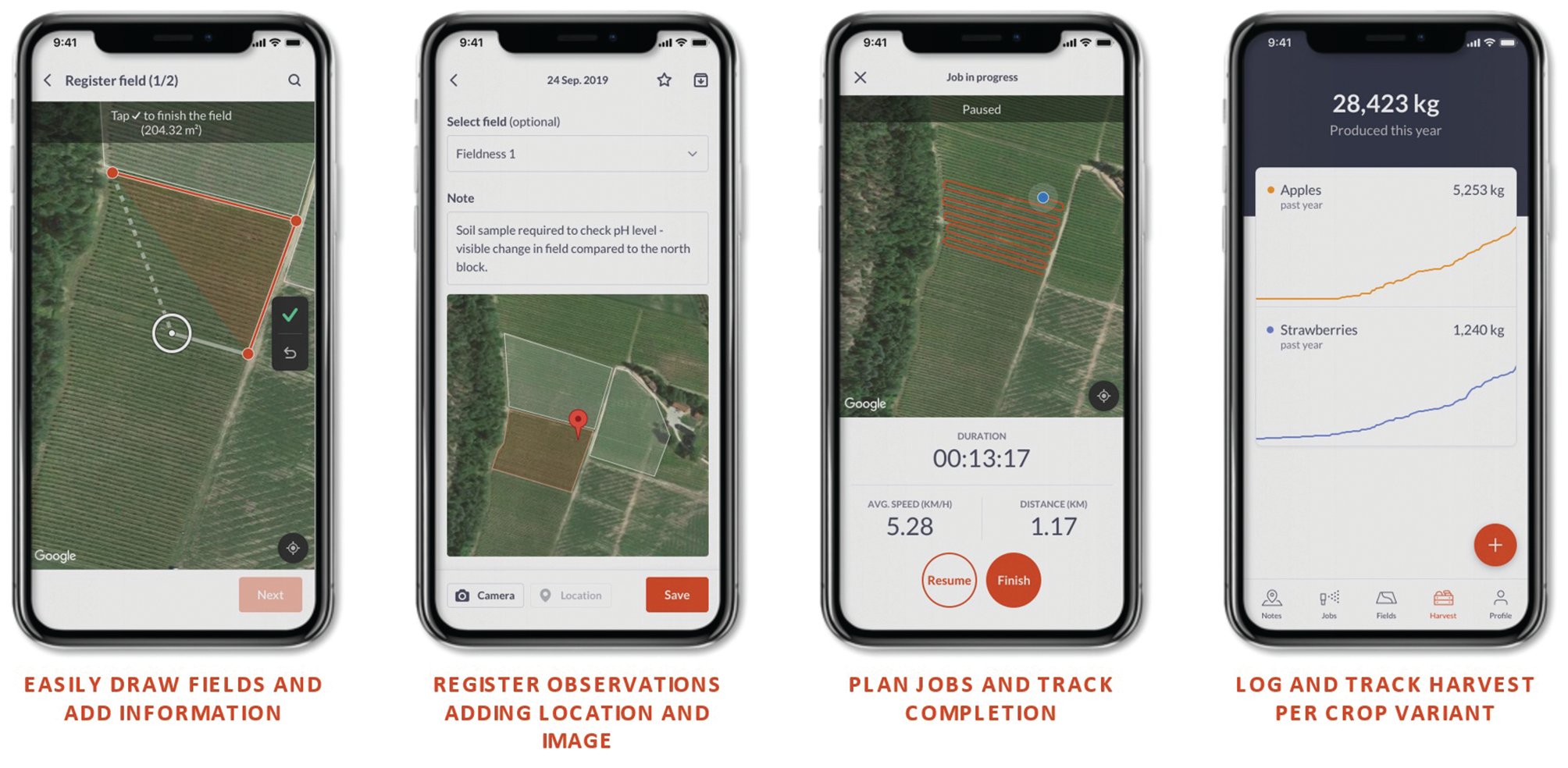 Farmable is a mobile app suitable for on-farm use 